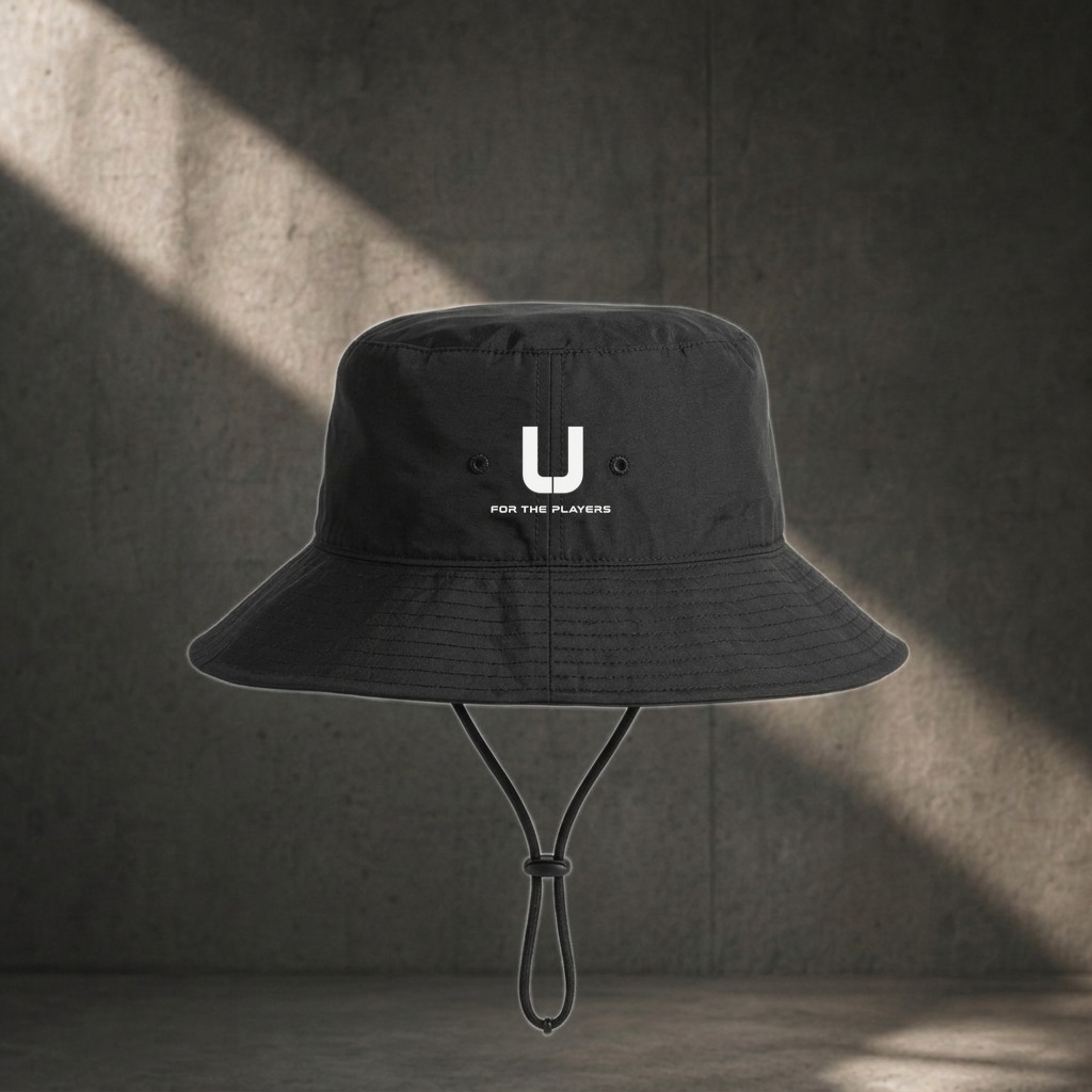 Nylon Wide Brim Bucket Hat, view 1