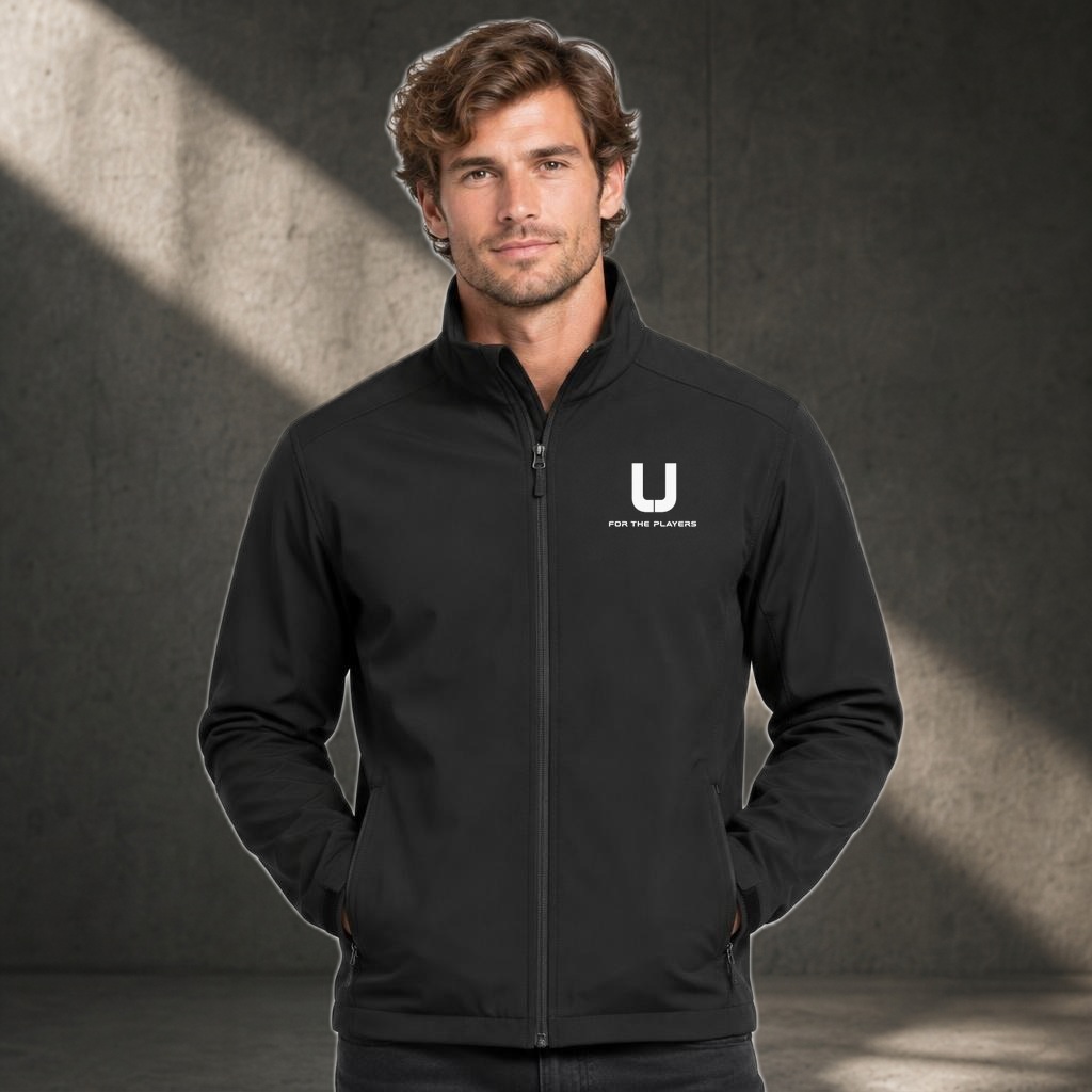 Men's Lux Jacket, view 1, Metallic gold logo